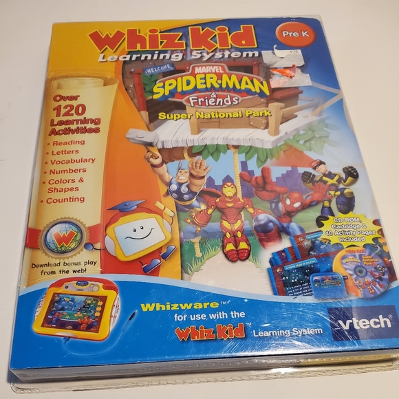 NEW V-Tech Whiz Kid Learning System Spiderman & Friends Pre K Whizware - Picture 7 of 10